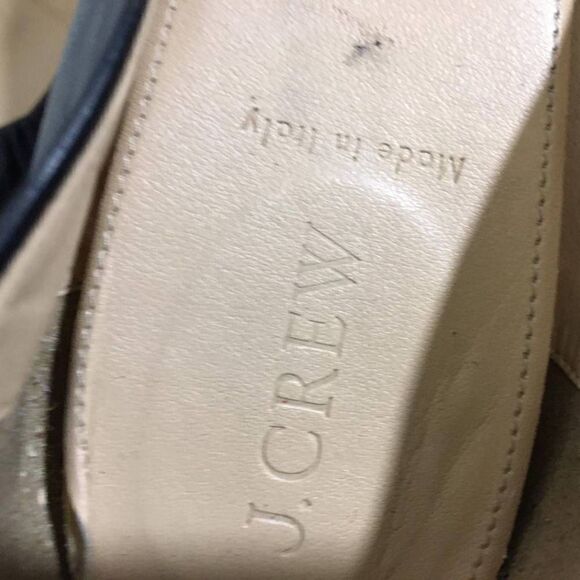 J.Crew Leather Studded Flats Size 10 - Picture 7 of 9